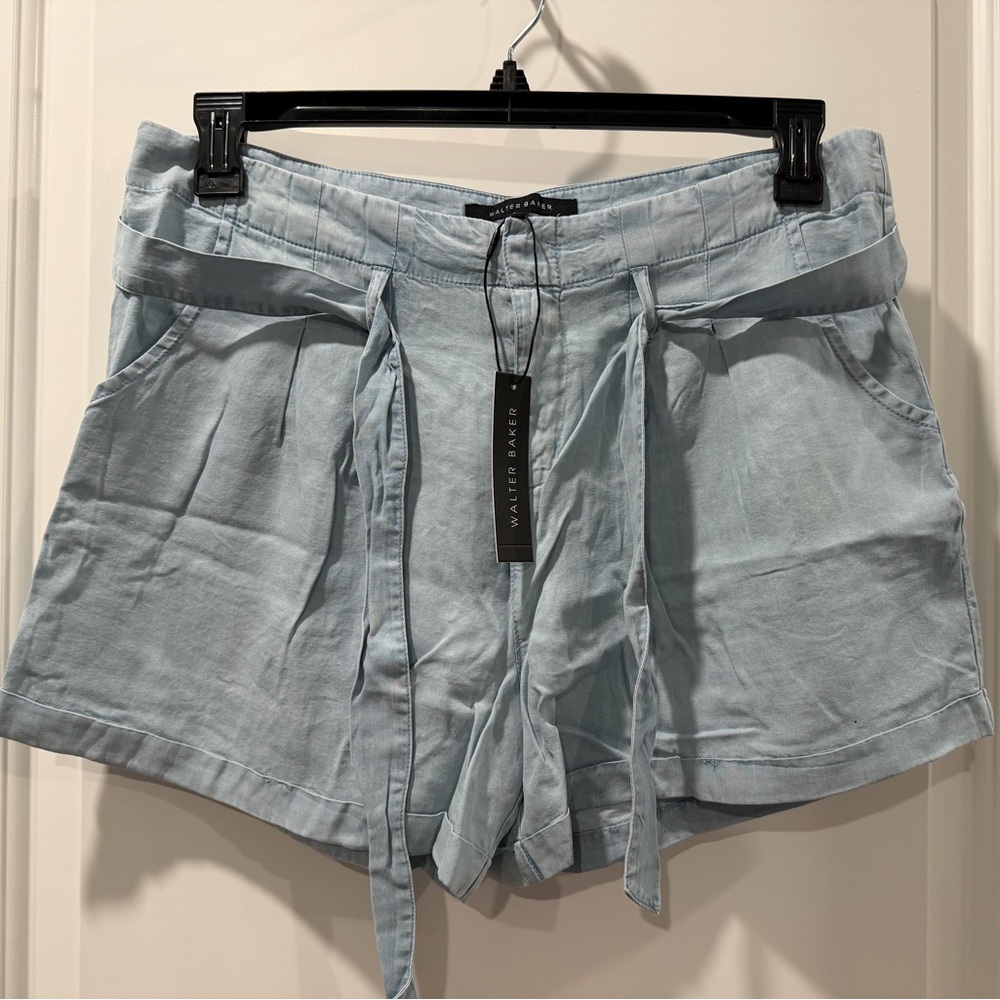 Walter Baker Sky Blue High Waist Women's Shorts